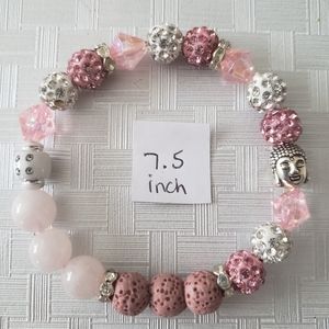 7.5 inch diffuser with rose quartz beads